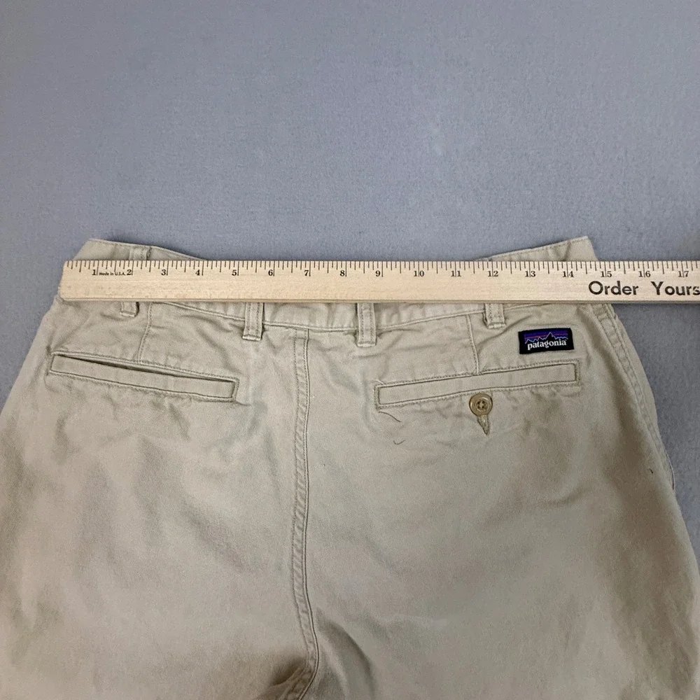 Patagonia Mens Organic Cotton Canvas Pants Khaki Tan Straight Leg Trousers 30x29